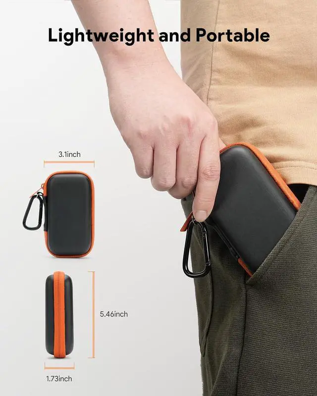Alt view image 4 of 6 - Hard Case for SanDisk Extreme/SanDisk PRO 1TB 2TB 4TB 500GB / Passport Portable SSD, Protective Travel Storage Cover Bag (Not fit USB4)