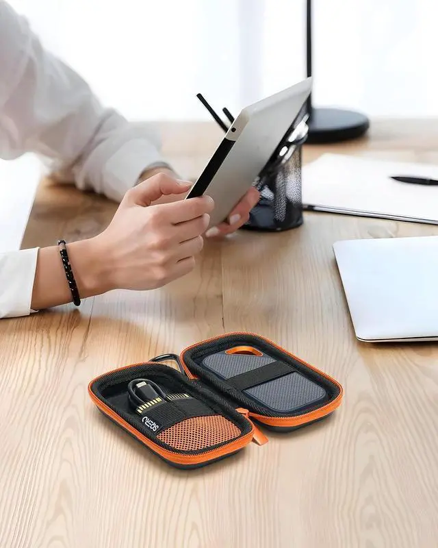 Alt view image 5 of 6 - Hard Case for SanDisk Extreme/SanDisk PRO 1TB 2TB 4TB 500GB / Passport Portable SSD, Protective Travel Storage Cover Bag (Not fit USB4)