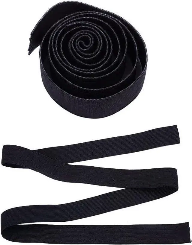 Main image of YANTAISIYU 6PCS Black Elastic Bands for Wig Making Accessories Melting Band for Lace Wig Caps Making (2.5 cm)