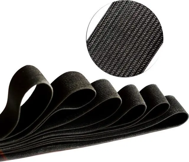 Alt view image 3 of 5 - YANTAISIYU 6PCS Black Elastic Bands for Wig Making Accessories Melting Band for Lace Wig Caps Making (2.5 cm)