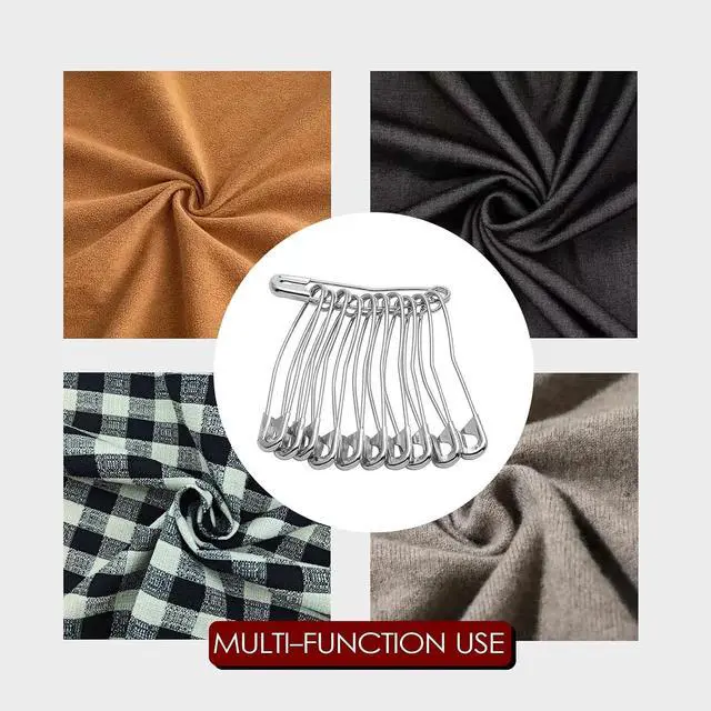 Alt view image 4 of 6 - 100 Pcs Curved Safety Pins for Quilting Basting Pins 38mm/1.5inch | 100 Pack Curved Safety Pins for Quilting Basting Pins 38mm/1.5inch Quilting Safety Pins Stainless Steel Quilting Pins