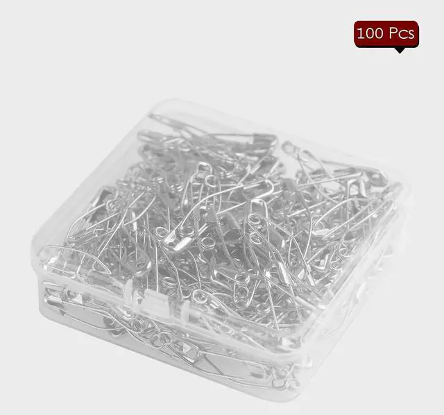 Alt view image 6 of 6 - 100 Pcs Curved Safety Pins for Quilting Basting Pins 38mm/1.5inch | 100 Pack Curved Safety Pins for Quilting Basting Pins 38mm/1.5inch Quilting Safety Pins Stainless Steel Quilting Pins