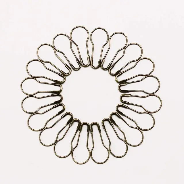 Alt view image 5 of 7 - 1000 Pieces 21mm/0.8 Inch Small Metal Safety Pins, Gourd Pin, Bulb Pin, Clothing Tag Pins for Clothing Crafting and DIY(Bronze)