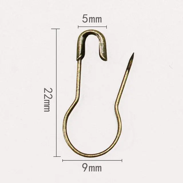 Alt view image 6 of 7 - 1000 Pieces 21mm/0.8 Inch Small Metal Safety Pins, Gourd Pin, Bulb Pin, Clothing Tag Pins for Clothing Crafting and DIY(Bronze)