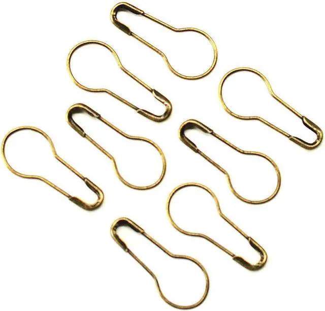 Alt view image 7 of 7 - 1000 Pieces 21mm/0.8 Inch Small Metal Safety Pins, Gourd Pin, Bulb Pin, Clothing Tag Pins for Clothing Crafting and DIY(Bronze)