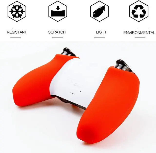 Alt view image 4 of 6 - Silicone Skin for Ps5 Controller, 1pc Anti-Slip Shell Cover Case with 10 Joystick Grips for Playsation 5 Controller Wireless Gamepad(PS5 Controller #11)