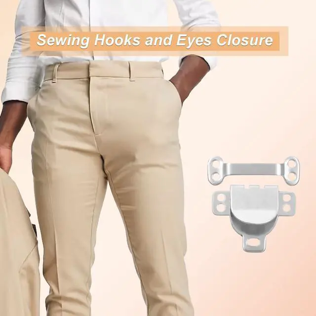 Alt view image 5 of 6 - 25Set Sewing Hook and Eye Closures for Clothing Sewing Clasps and Fasteners, Hook and Eye Closure for Pant Waist,Bra,Jeans and Others Sewing DIY Craft