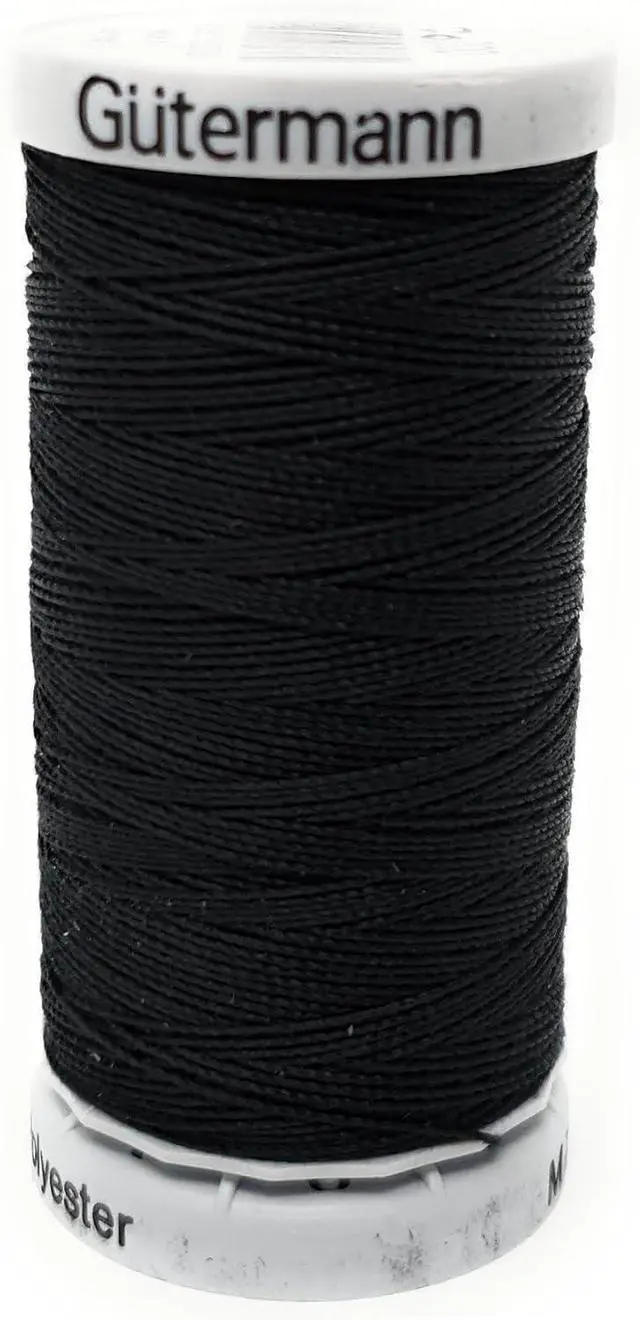 Main image of Gütermann Garn Extra Stark Nähgarn Polyester 100m Nähmaschinengarn Universal Reißfest UV Beständig (Schwarz, 1)