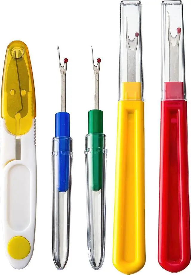 Main image of Ortarco Seam Ripper and Thread Remover Kit for Sewing | 2 Big 2 Small Stitch Ripper Tool and 1 Thread Snips Embroidery Removal Sharp Sewing Seam Thread Remover