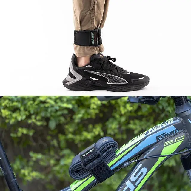 Alt view image 5 of 7 - Trilancer Elastic Cinch Straps with Anti-Slip Strips, 14'' x 2'' (6 Pack) | Multipurpose Hook and Loop Bundling Straps for Hose, Cords, Bike, Luggage, Camping, Yoga Mats