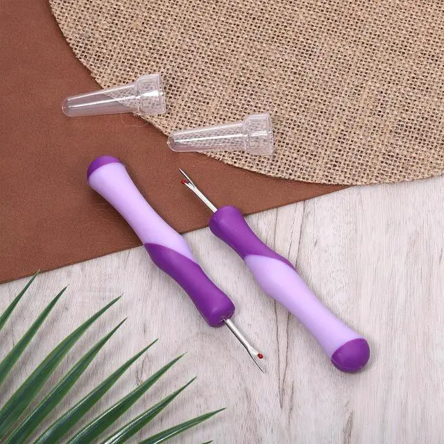 Alt view image 7 of 7 - Seam Ripper for Sewing and Thread, Needle and Thread Seam Rippers Needle Stitch Removers Tool with Ergonomic Grip for Cross Stitching, Hand Sewing, Knitting, Embroidery and Thread-Removal(Purple, 2Pcs