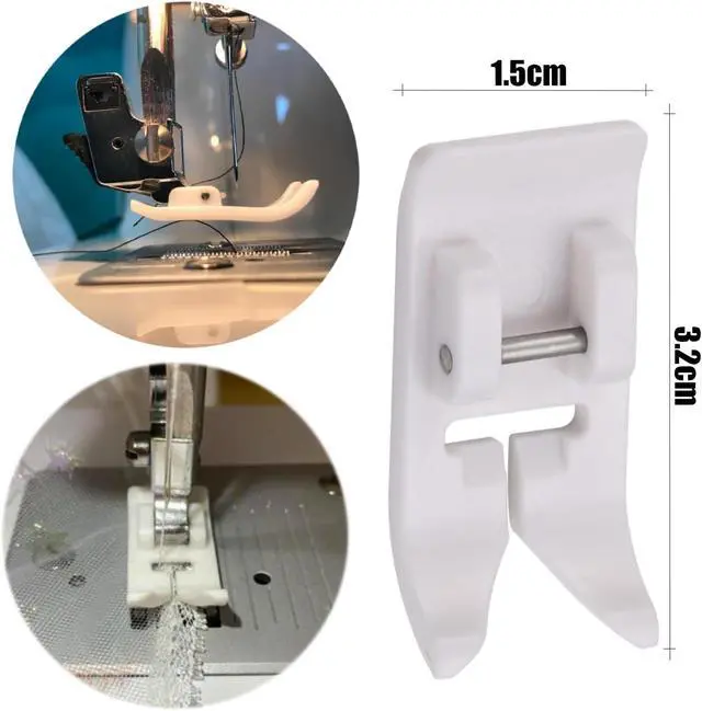 Alt view image 3 of 6 - 2 Pcs Non-Stick Zigzag Teflon Presser Foot Fits for All Low Shank Snap Sewing Machine-On Singer, Brother, Babylock, Euro-Pro, Janome, Kenmore, Juki, Simplicity, Elna, Etc Sewing Machines