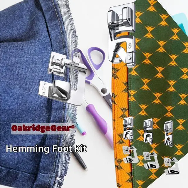 Alt view image 2 of 7 - Hemming Foot Kit 6Pcs Includes Wide Rolled Hem Foot Set and Narrow Foot Hemmer Set for Brother, Singer Janome Low Shank Sewing Machines Use