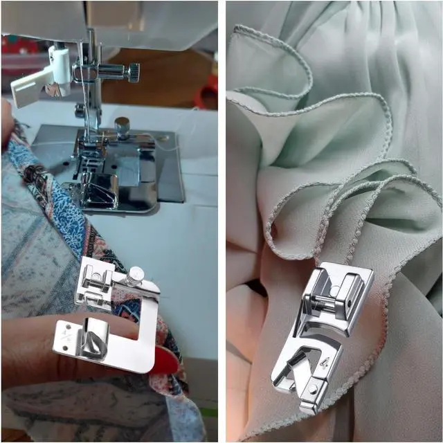 Alt view image 6 of 7 - Hemming Foot Kit 6Pcs Includes Wide Rolled Hem Foot Set and Narrow Foot Hemmer Set for Brother, Singer Janome Low Shank Sewing Machines Use