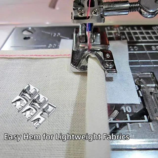 Alt view image 4 of 7 - 3Pcs Narrow Rolled Hem Sewing Machine Presser Foot Set (3mm, 4mm and 6mm) for All Low Shank Snap-On Singer, Brother, Janome, Babylock, Euro-Pro, Kenmore, White, Elna Sewing Machines
