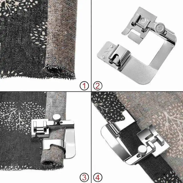 Alt view image 6 of 6 - Lunarm Rolled Hem Presser Foot 36PCS Hemming Foot for Sewing Machine | 6PCS Narrow / Wide Rolled Hem Foot, 30 Pcs Sewing Machine Needles, Stainless Steel, Household Multi-Function Sewing Machines