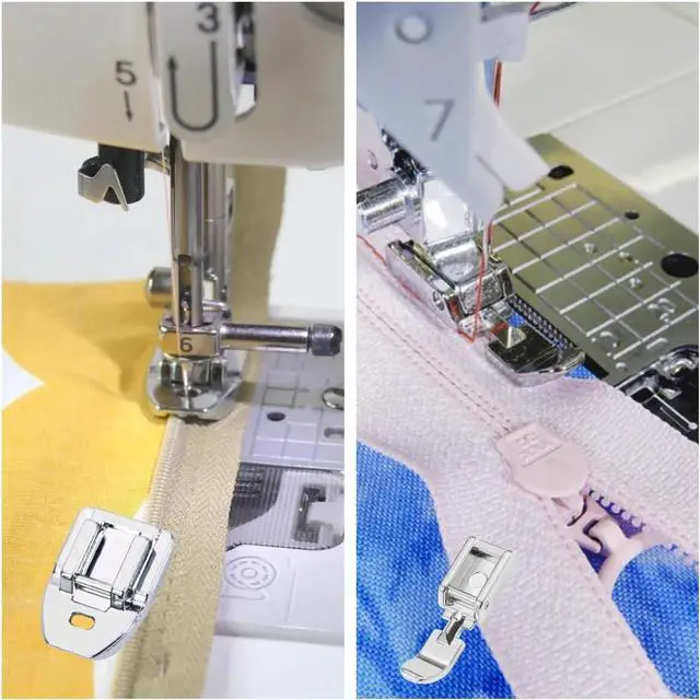 Alt view image 5 of 7 - Zipper Presser Foot Kit 4pcs Wide, Narrow, Invisible & Concealed Zipper Presser Feet for Precise Zipper Installation for All Low Shank Snap on Singer, Brother, Babylock, Janome Sewing Machines