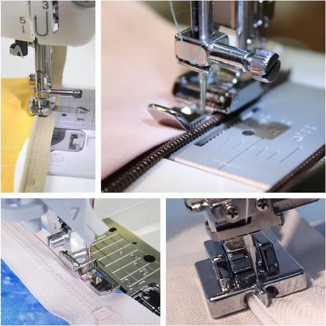 Alt view image 7 of 7 - Zipper Presser Foot Kit 4pcs Wide, Narrow, Invisible & Concealed Zipper Presser Feet for Precise Zipper Installation for All Low Shank Snap on Singer, Brother, Babylock, Janome Sewing Machines