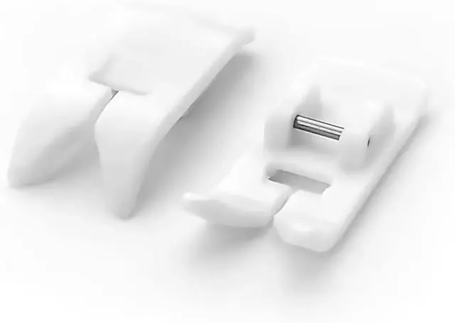 Alt view image 2 of 6 - TISEKER 2 Pieces Roller and Non-Stick Zigzag Teflon Presser Foot | For All Low Shank Snap-On Singer, Brother, Babylock, Janome, Simplicity, Etc Sewing Machine