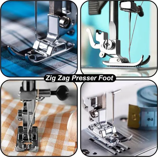 Alt view image 4 of 5 - 8pcs Sewing Machine Presser Foot Set Includes 3Pcs Wide Hem Foot, 3Pcs Narrow Rolled Hem Presser Feet, Zig Zag Foot and Adjustable Guide Presser Foot for Brother, Singer, Juki,etc