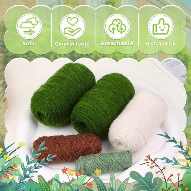 Alt view image 4 of 7 - kdafio Crochet Kit for Beginners Hanging Potted Plants Crochet Starter Kit | Crochet Starter Kits with Step-by-Step Video Tutorials, Hanging Potted Plants for Beginners Decoration (Green Plants)