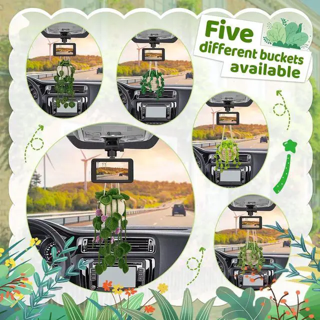 Alt view image 6 of 7 - kdafio Crochet Kit for Beginners Hanging Potted Plants Crochet Starter Kit | Crochet Starter Kits with Step-by-Step Video Tutorials, Hanging Potted Plants for Beginners Decoration (Green Plants)