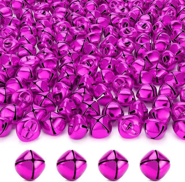Main image of 4/5 Inch Jingle Bells Small Bell Mini Bells, Tiny Crafts Bells, DIY for Christmas Home Making Ornaments Wreath Pet Decorations Bracelet Anklets Necklace Knitting Jewelry Making 60 Pcs (Rosered)