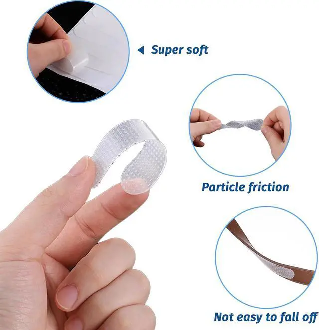 Alt view image 3 of 7 - 24pcs Non-Slip Shoulder Bag Strap Gripper Holder Clear Rubber Adhesive Purse Strap Strip Grip Holder for Handbag Tote Backpack Anti-Falling Self-Adhesive Straps Gummy