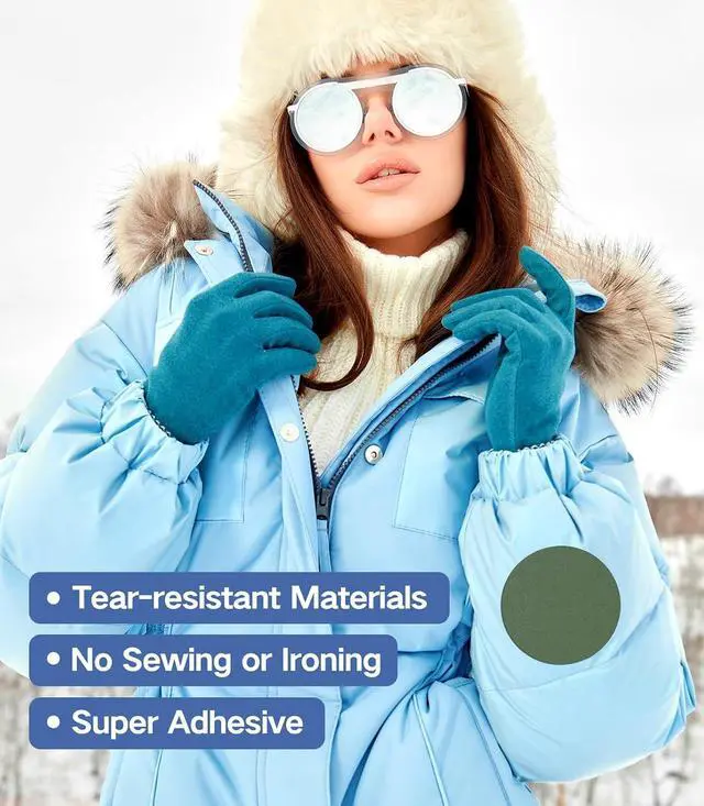 Alt view image 6 of 6 - 24Pcs Down Jacket Repair Patches Waterproof Nylon Tape Repair Patches Kit for Jackets Coats Clothing Tents Sleeping Bags, Color and Shape Options, Round