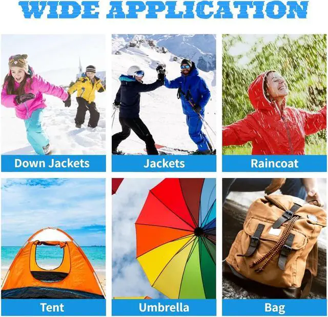 Alt view image 7 of 7 - 10 PCS Wide Self-Adhesive Nylon Repair Patches, Lightweight Black Waterproof Fabric Patch for Down Jacket, Clothing, Bags and Tents, 7.87 * 5.91inch