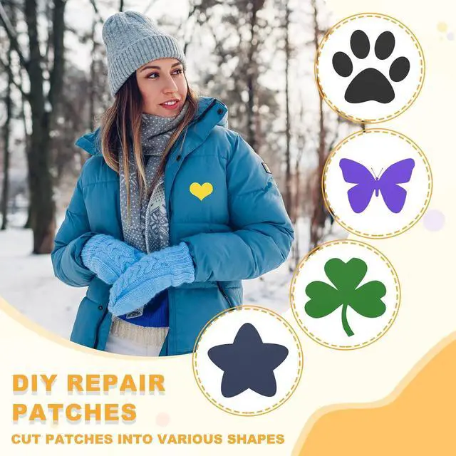 Alt view image 5 of 7 - PATIKIL Nylon Repair Patch 3 x 2 Inch, 6pcs Self-Adhesive Down Jacket Repair Patches Waterproof Fabric Repairing Tape for Tents Sleeping Bag Outdoor Camping Gear, Navy Blue