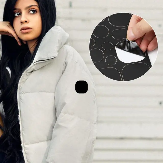 Alt view image 6 of 7 - 5 Sheets Down Jacket Repair Patch, Black Self Adhesive Nylon Repair Patch Tape Washable Fabric Clothing Repair Patch Tape for Puffer Jackets Coats Tents Sleeping Bags