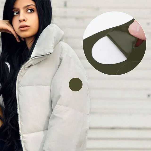 Alt view image 6 of 7 - 5 Sheets/60pcs Down Jacket Repair Patch, Round Self Adhesive Nylon Repair Patch Tape Washable Fabric Outerwear Repair Tape for Coats Down Jackets Tents Sleeping Bags(Olive Green)