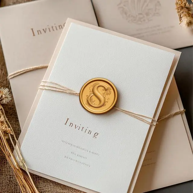 Alt view image 6 of 7 - 20 Pack Letter S Wax Seal Stickers, Antique Gold Initial Alphabet Self-Adhesive Wax Stickers for Wedding Party, Birthday, Christmas Envelope Seals
