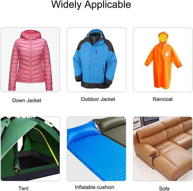 Alt view image 5 of 6 - Self Adhesive Repair Patches Down Jackets Repair Patch Waterproof Rash Guards Patches for Jacket Tent Sleeping Bag Sofa Umbrella (Nylon-Self Adhesive, 10 Sheets Assorted Colors and Shapes)
