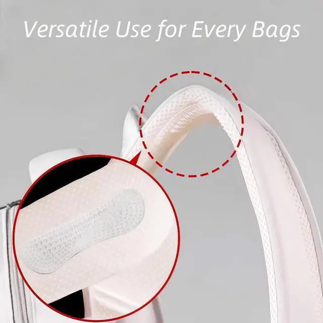 Alt view image 6 of 7 - 2 Pack Non-Slip Backpack Strap Keeper Pads for Shoulder Straps | Cushioned shoulder pads for backpack, purse, tote, and bag straps; anti-slip grip helps keep straps in place during carry