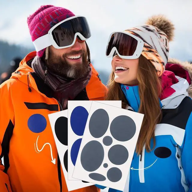 Alt view image 4 of 6 - SmallCat 24 pcs Down Jacket Repair Patches, Nylon Patches Self Adhesive, Blue/Black/Gray Fabric Patches Waterproof for Clothes, Tents, Puffer Jackets - Oval, Round, 3 Sheet
