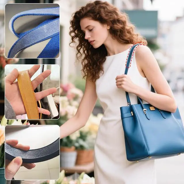 Alt view image 4 of 7 - Anti-Slip Shoulder Strap Gripper, Transparent Purse Strap Non-Slip Pad Sticker, Self Adhesive Shoulder Bags Holder for Tote Work Handbag Backpack, Clear, 6PCS