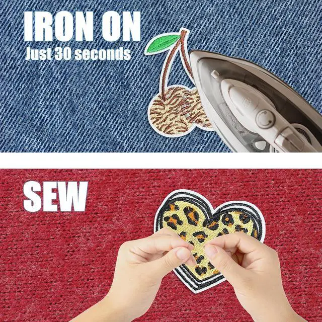Alt view image 4 of 6 - Kawaii Girly Iron On Patches, Cute Embroidery Applique Patches for Clothes | Sew, Heat Press, for Clothing Backpacks Hats Jeans Jackets Bags, DIY Decorative, 16 Pcs