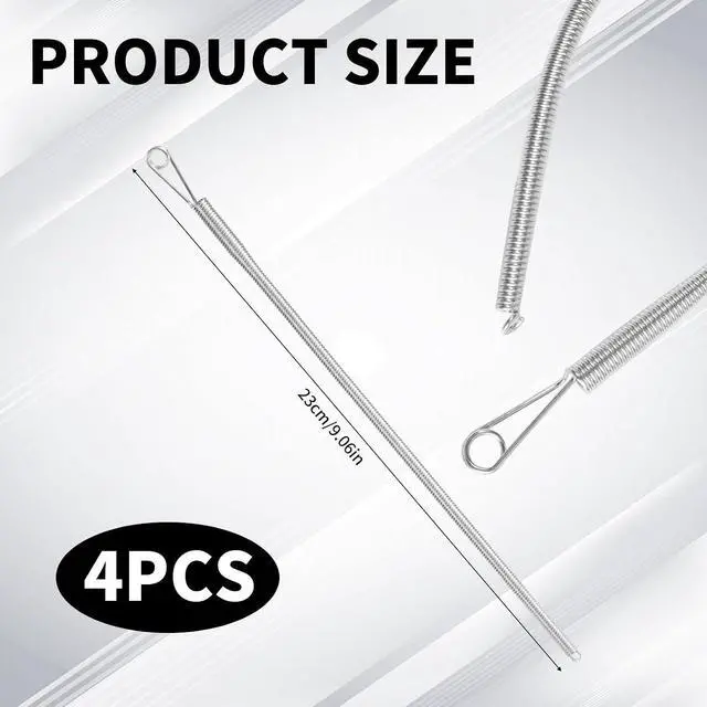 Alt view image 2 of 7 - 4pcs Spring Drawstring Threader Tool, Steel Elastic Drawstring Puller for Sewing Metal Loop Turner Multipurpose Hoodie String Rope Threader for Jackets Hoodies Pants Shorts