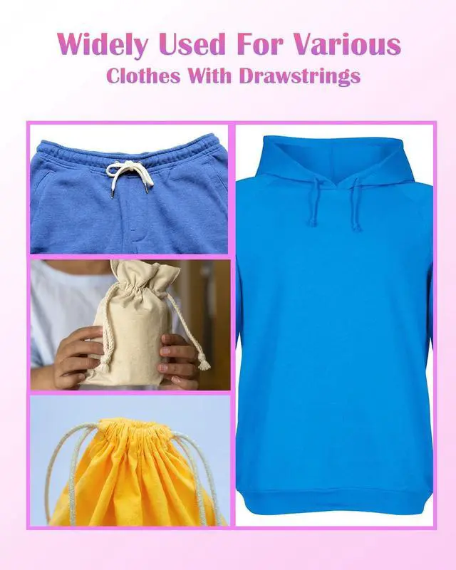 Alt view image 6 of 7 - 12pcs Spring Drawstring Threader,Flexible and Elastic Drawstring Threader Tool DIY Rope Threader Clip Drawstring Replacement for Hoodies Drawstring Puller for Sweatpants,Shorts,Jackets,Coat