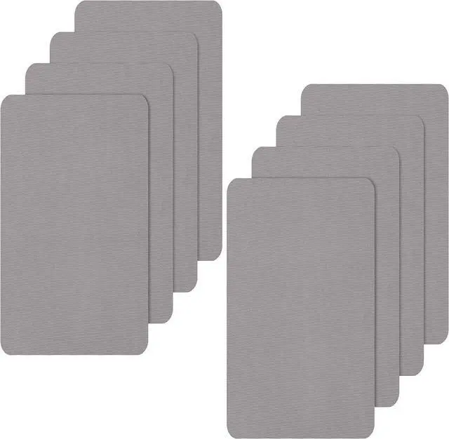 Main image of 8 Pieces Nylon Repair Patch Self-Adhesive Waterproof Lightweight Repair Patch for Clothing Down Jacket Tent Cloth Bag(Gray)