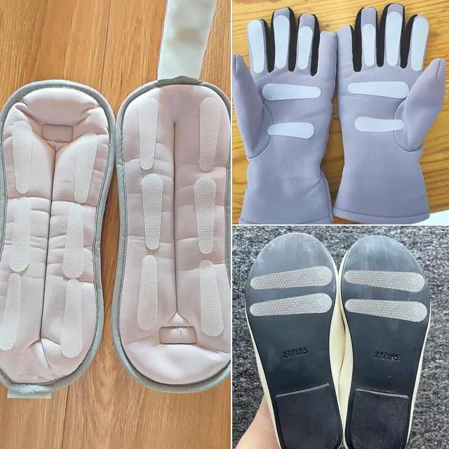 Alt view image 7 of 7 - Anti-Slip Shoulder Bag Strap Gripper Holder, Purse Strap Non-Slip Pad Sticker Handbag Grip for Backpack, Clear, 12PCS