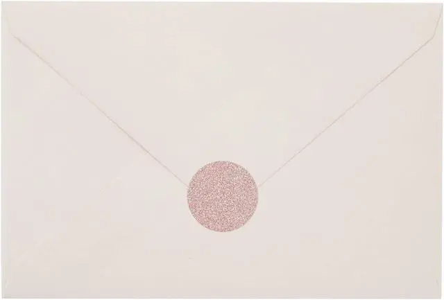 Alt view image 4 of 5 - Stockroom Plus 360-Pack 1-Inch Round Glitter Dots, Sparkle Stickers for Wedding, Birthday, and Graduation Invitations, Adhesive Envelope Seal Stickers, DIY Crafting Supplies (Rose Gold)