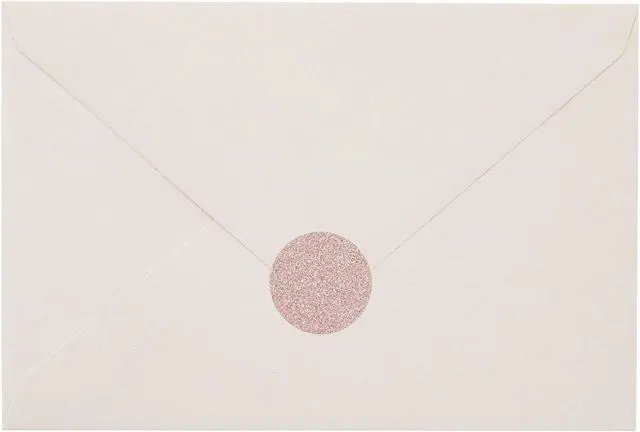 Alt view image 5 of 5 - Stockroom Plus 360-Pack 1-Inch Round Glitter Dots, Sparkle Stickers for Wedding, Birthday, and Graduation Invitations, Adhesive Envelope Seal Stickers, DIY Crafting Supplies (Rose Gold)