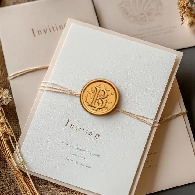 Alt view image 5 of 7 - 20 Pack Gold Initial Alphabet Self-Adhesive Wax Seal Stickers - Wedding, Party, Birthday, Christmas Envelope Seals