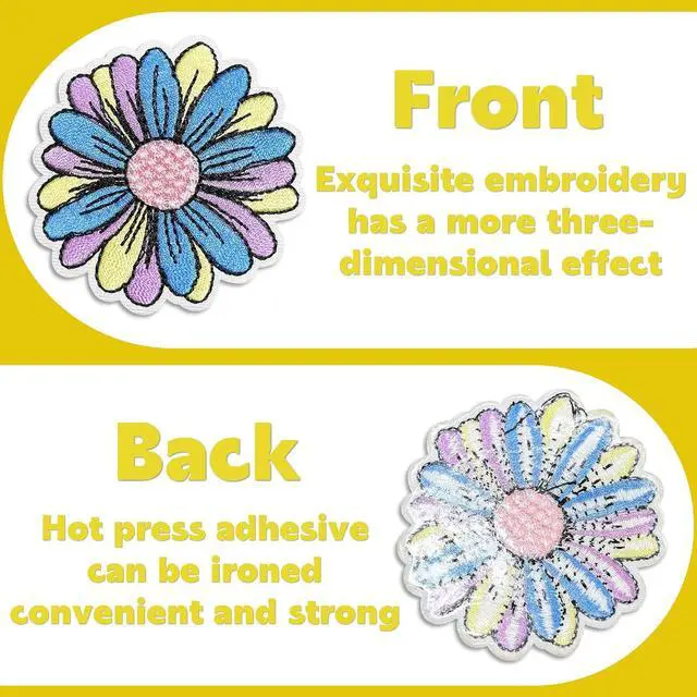 Alt view image 3 of 6 - Kawaii Girly Iron On Patches, Cute Embroidery Applique Patches for Clothes | Sew, Heat Press, for Clothing Backpacks Hats Jeans Jackets Bags, DIY Decorative, 16 Pcs