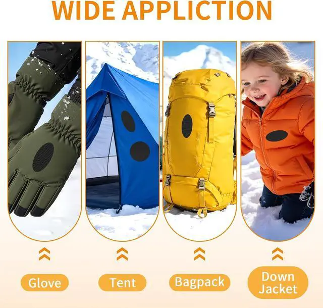 Alt view image 6 of 6 - Self-Adhesive Fabric Repair Patches, 51pcs Nylon Tent Repair Kit, Waterproof Heavy Duty Tape for Down Jacket, Sleeping Bag, Clothes, Instant Fix for Outdoor Gear, Black