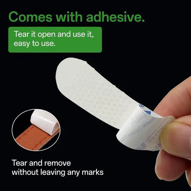 Alt view image 5 of 7 - Non-Slip Grip Strip Pad - 12 Pack Clear Anti-Slip Patches for Purse Strap, Backpack Strap Keeper, Shoulder Straps for Bags - Fits Leather & Nylon (6 small, 6 big)