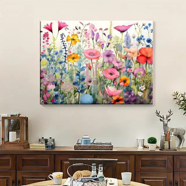 Alt view image 2 of 7 - Reivworl Flowers Paint by Numbers Kit for Adults, Wildflowers Paint by Number for Adults, Adult Paint by Number Kits for Gifts and Home Wall Decor 16x20 Inch